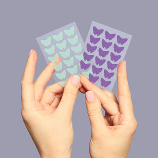 SpaLife - Pimple Patches Hydrocolloid Butterfly 18 Mint & 18 Purple Patches