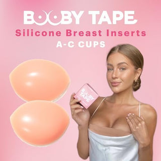 Booby Tape - Silicone Booby Tape Inserts 1 Pair Size D-F Cup Inserts