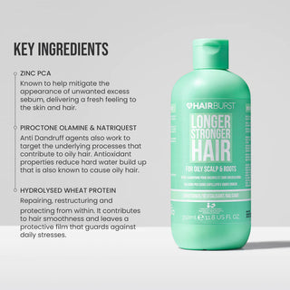 HairBurst - Shampoo for Oily Scalp and Roots 350ml (Green)