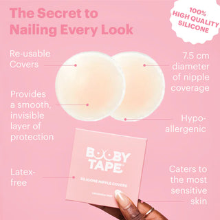 Booby Tape - Silicone Nipple Covers 1 Reusable Pair