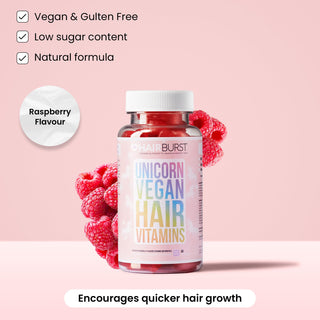 HairBurst - Unicorn Vegan Hair Vitamins 30 Day Supply (60 Count)